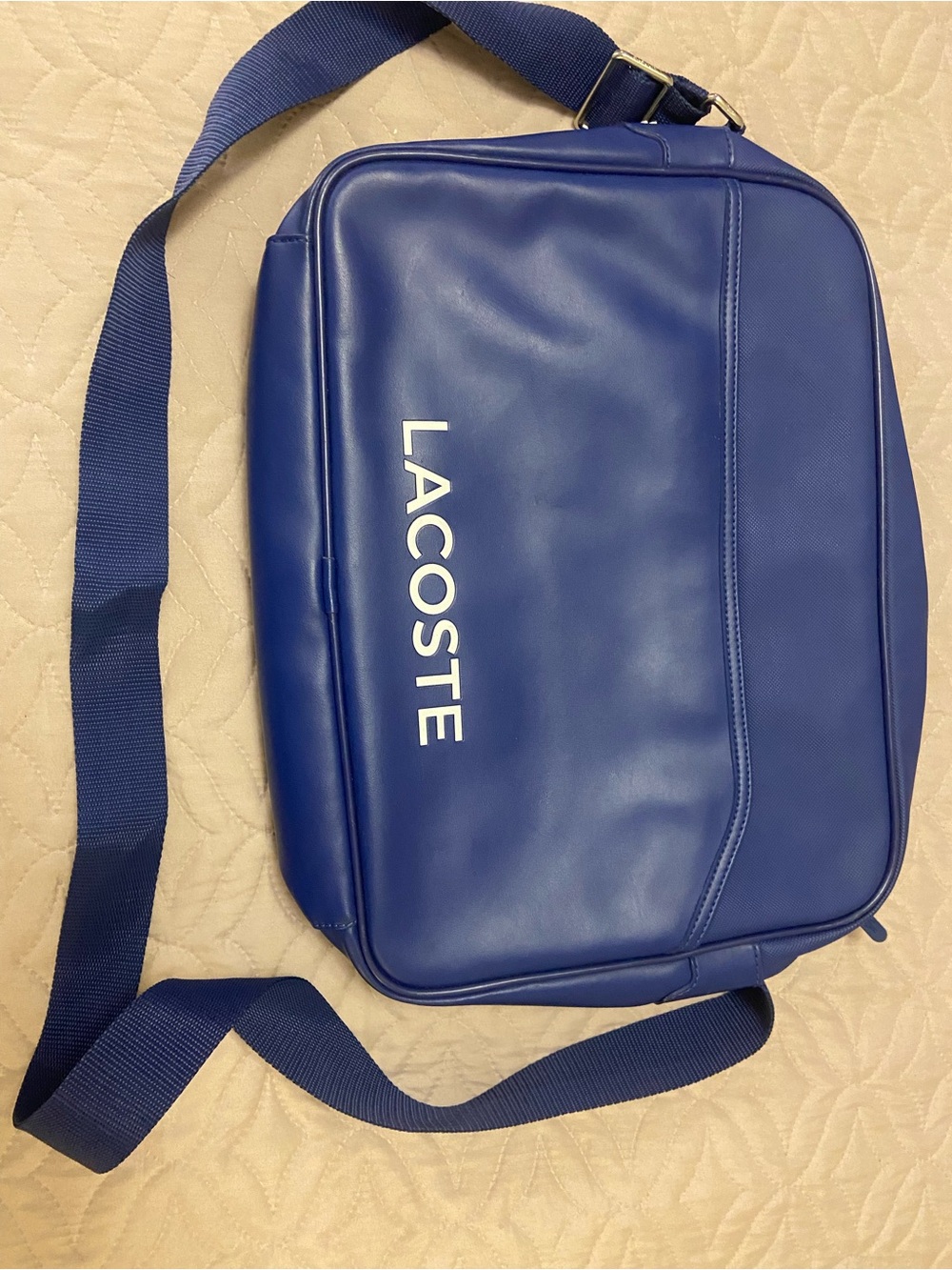 Lacoste Blue Men's Messenger Crossbody Bag